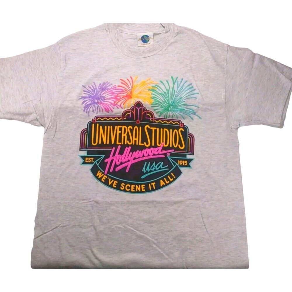 NWT Vintage 90s Universal Studios Hollywood We’ve Scene It All Gray T-Sh…